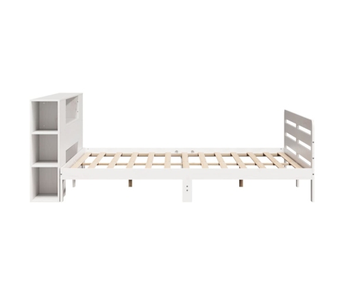 Estructura de cama sin colchón madera maciza blanca 200x200 cm