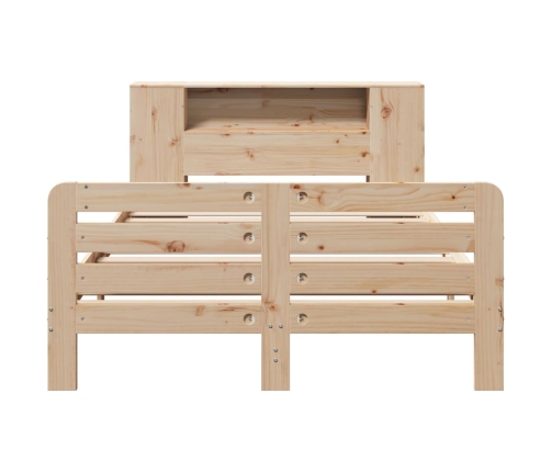 Estructura de cama sin colchón madera maciza de pino 120x190 cm