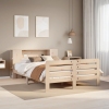 Estructura de cama sin colchón madera maciza de pino 135x190 cm