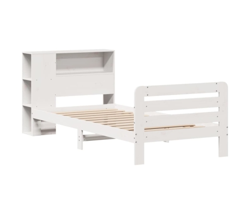 Estructura de cama sin colchón madera de pino blanca 90x200 cm
