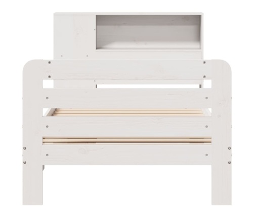 Estructura de cama sin colchón madera de pino blanca 90x200 cm