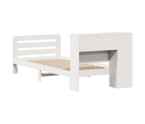 Estructura de cama sin colchón madera de pino blanca 90x200 cm