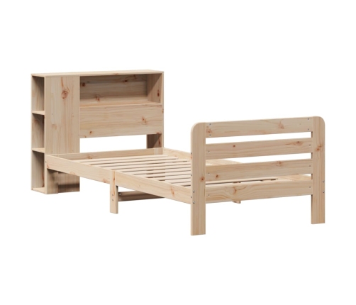 Estructura de cama sin colchón madera maciza pino 75x190 cm