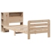 Estructura de cama sin colchón madera maciza pino 75x190 cm