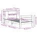 Estructura de cama sin colchón madera maciza pino 75x190 cm