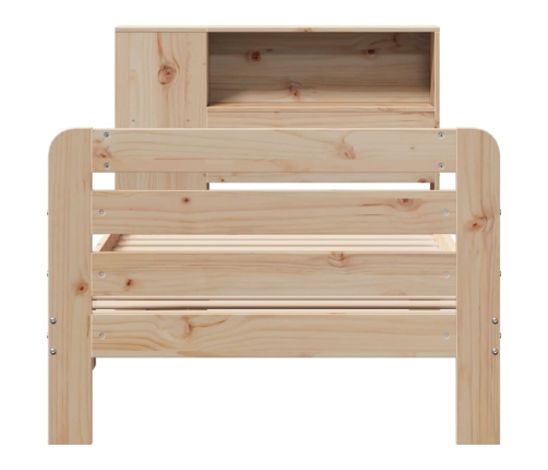 Estructura de cama sin colchón madera maciza pino 75x190 cm