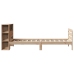 Estructura de cama sin colchón madera maciza pino 75x190 cm