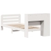 Estructura de cama sin colchón madera maciza blanca 75x190 cm