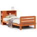 Estructura de cama sin colchón madera maciza marrón 75x190 cm