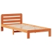 Estructura de cama sin colchón madera maciza marrón 75x190 cm