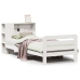 Estructura de cama sin colchón madera maciza blanca 90x190 cm