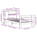 Estructura de cama sin colchón madera maciza blanca 90x190 cm