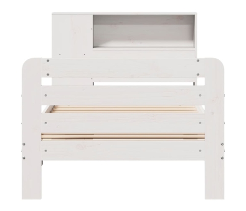 Estructura de cama sin colchón madera maciza blanca 90x190 cm