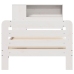 Estructura de cama sin colchón madera maciza blanca 90x190 cm