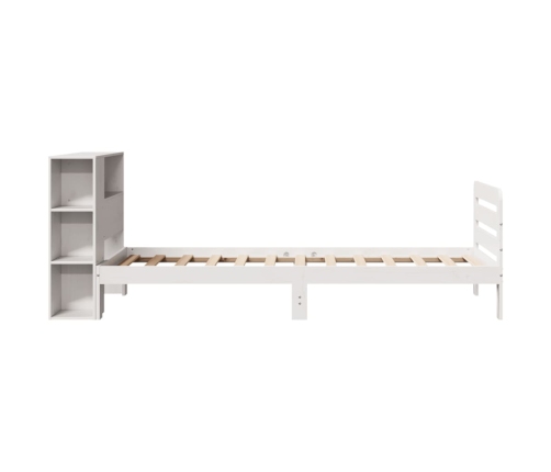 Estructura de cama sin colchón madera maciza blanca 90x190 cm