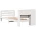 Estructura de cama sin colchón madera maciza blanca 90x190 cm