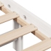 Estructura de cama sin colchón madera maciza blanca 90x190 cm