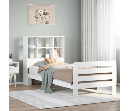 Estructura cama sin colchón madera maciza pino blanca 100x200cm