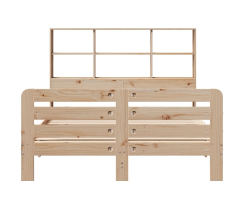 Estructura de cama sin colchón madera de pino blanco 150x200 cm