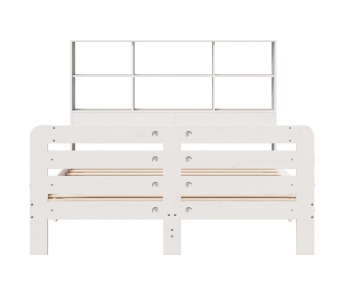 Estructura de cama sin colchón madera de pino blanca 150x200 cm