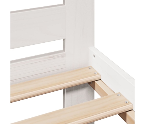 Estructura de cama sin colchón madera de pino blanca 150x200 cm