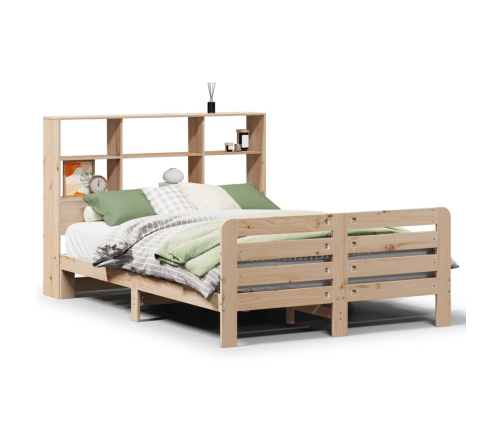 Estructura de cama sin colchón madera maciza de pino 160x200 cm