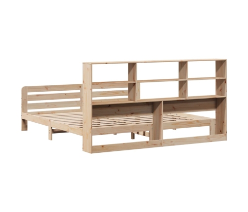 Estructura de cama sin colchón madera maciza de pino 180x200 cm