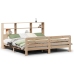 Estructura de cama sin colchón madera maciza de pino 200x200 cm