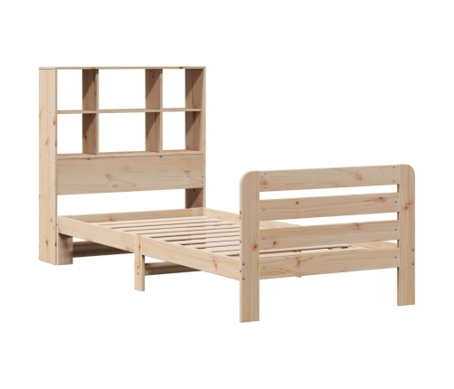 Estructura de cama sin colchón madera maciza pino 75x190 cm