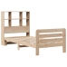 Estructura de cama sin colchón madera maciza pino 75x190 cm