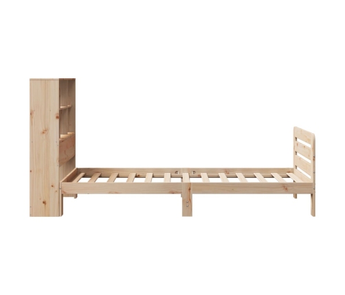 Estructura de cama sin colchón madera maciza pino 75x190 cm