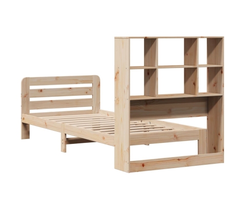 Estructura de cama sin colchón madera maciza pino 75x190 cm