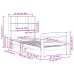 Estructura de cama sin colchón madera maciza pino 75x190 cm