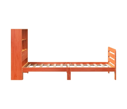 Estructura de cama sin colchón madera maciza marrón 75x190 cm