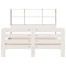 Estructura de cama sin colchón madera maciza blanca 120x190 cm