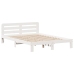 Estructura de cama sin colchón madera maciza blanca 120x190 cm