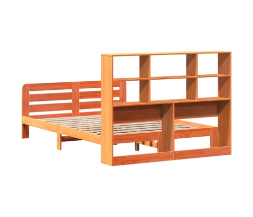 Estructura de cama sin colchón madera maciza marrón 120x190 cm