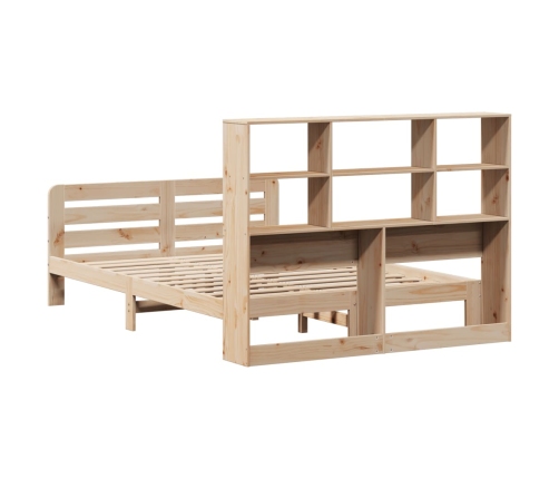 Estructura de cama sin colchón madera maciza de pino 135x190 cm