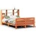 Estructura de cama sin colchón madera maciza marrón 135x190 cm