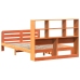 Estructura de cama sin colchón madera maciza marrón 135x190 cm