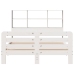 Estructura de cama sin colchón madera de pino blanca 140x190 cm