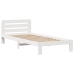 Cama con estantería sin colchón madera maciza blanca 100x200 cm