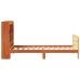 Cama con estantería sin colchón madera maciza marrón 75x190 cm