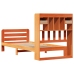 Cama con estantería sin colchón madera maciza marrón 75x190 cm