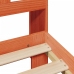 Cama con estantería sin colchón madera maciza marrón 75x190 cm