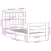 Cama con estantería sin colchón madera maciza marrón 75x190 cm