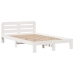 Cama con estantería sin colchón madera maciza blanca 135x190 cm