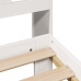 Cama con estantería sin colchón madera maciza blanca 135x190 cm