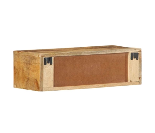 Mueble de TV de pared madera maciza de mango rugosa 60x30x19 cm