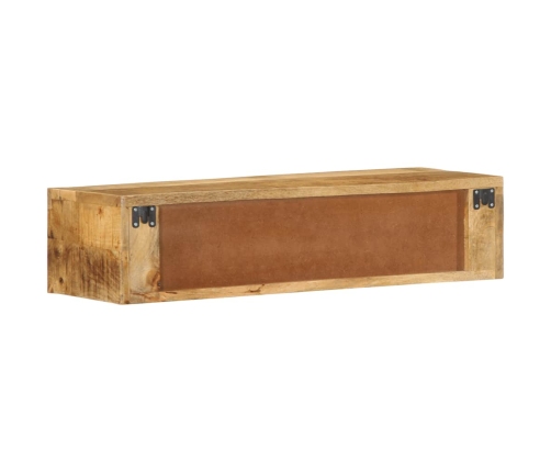 Mueble de TV de pared madera maciza de mango rugosa 80x30x19 cm